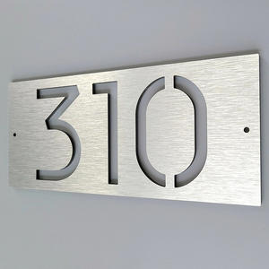 Plaque de porte en panneau composite d'aluminium 3D ajouré personnalisée avec impression UV pour usage domestique et hôtelier - Product Image 3