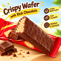 Collation exotique Kaman, collation de riz croustillant, saveur cacahuète, biscuits roulés, 64g, pack familial