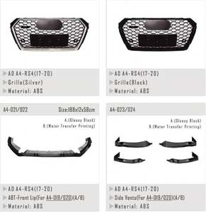 <b>For</b> 17-20 AudiA4 Upgrade to RS4 Front Bumper and Rear Bumper <b>for</b> 17-20 AudiA4 Upgrade to RS4 Front Bumper and Rear Bumper - Product Image 2