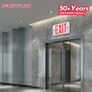 FEITUO UL CUL Listed <strong>LED</strong> <strong>Exit</strong> <strong>Sign</strong> Manufacturer Since 1976 <strong>LED</strong> <strong>Exit</strong> Light With Double Arrow Options For Office Building Corridor - Product Image 1