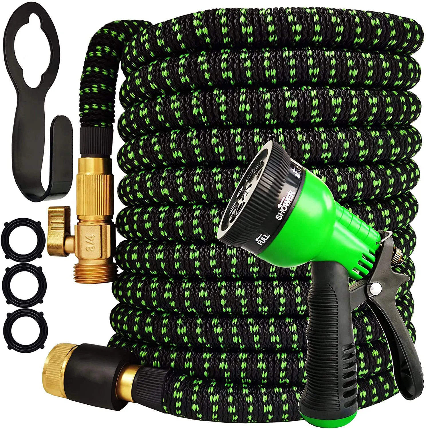 Tubo per irrigazione con pistola a spruzzo tubo per auto tubo per irrigazione forniture per giardino tubo per acqua coperto con tessuto resistente