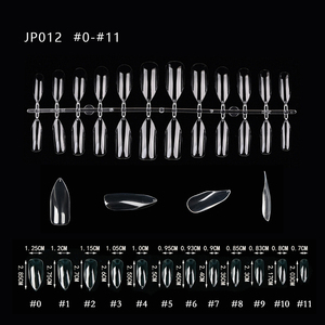 ปลายเล็บเจลแบบเต็มแผ่น 12 ขนาด รูปทรงโค้งธรรมชาติ สำหรับฝึกทำเล็บ - Product Image 2