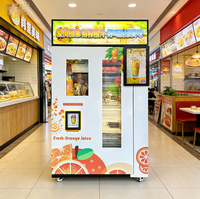 Distributeur automatique de jus d'orange frais entièrement automatique pour usage commercial, écran tactile, désinfection UV, nettoyage automatique, multiples modes de paiement