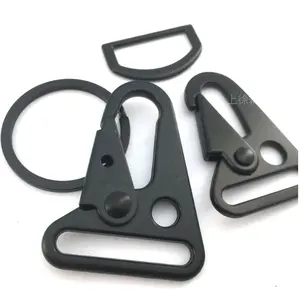 20mm-25mm clip accessori tattici cinturini con fibbia moschettone in lega di zinco fermagli olecrano neri