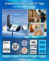 Imprimante d'étiquettes sans fil Phomemo 2410 BT, imprimante d'étiquettes d'expédition, imprimante d'étiquettes thermiques 4x6, imprimante de codes-barres pour entreprise/entrepôt