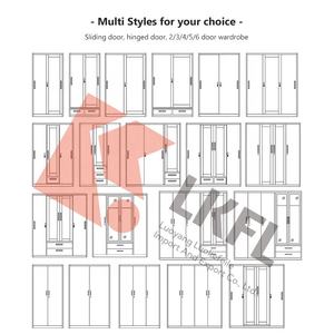 Armoire coulissante moderne <span class=keywords><strong>à</strong></span> 3 portes en acier, penderie métallique imprimée pour chambre <span class=keywords><strong>à</strong></span> coucher et maison, fabrication chinoise - Product Image 5