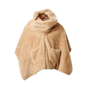 Personalizzato Moda Inverno Super-Caldo Tocco Morbido Delle Signore Delle Donne Del Faux Della Pelliccia del Visone Poncho Scialle Della Stola