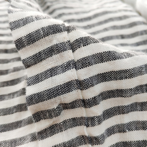 棉水洗条纹羽绒被套灰色床上用品被套枕套大号 - Product Image 4