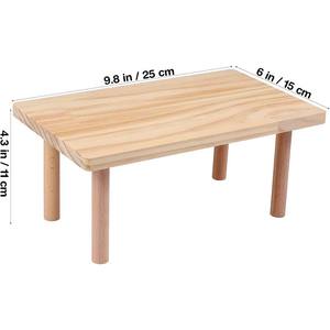 Ahşap Hamster platformu oyuncak masa doğal ahşap raf ayakta platformu Hamster sıçan gine domuz için Chew oyuncaklar - Product Image 6