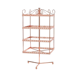 Attrayant Rose Or Métal Élégant look Bijoux Présentoir Pour Boucles D'oreilles Collier Bagues Titulaire Bijoux Stand - Product Image 1