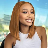 Perruques Bob en cheveux humains transparentes pour perruque frontale, densité 180%, cheveux indiens Remy lisses, sans colle, SDD Double Drawn, courtes