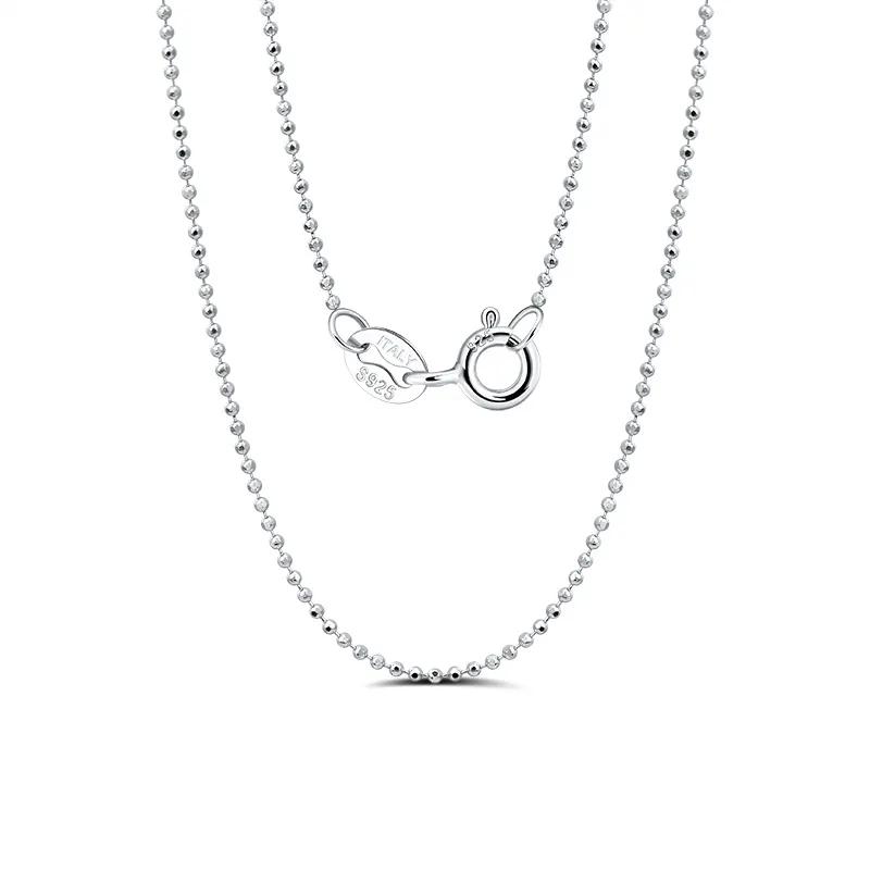 RINNTIN 2mm 3mm 4mm personnalisé en argent 925 chaîne à maillons cubains en argent sterling 925 Italie collier en corde pour hommes femmes