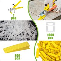 Kit d'accessoires de pose de carreaux en porcelaine de niveau professionnel, système de nivellement des carreaux, clips de sol, espaceur de nivellement des carreaux