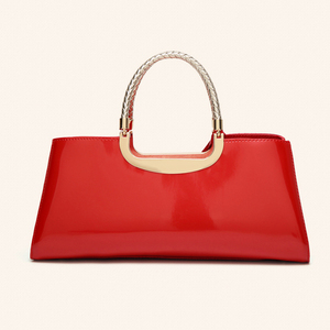 Sacs à bandoulière pour femmes de haute qualité, sacs à main classiques en cuir verni PU brillant, sacs fourre-tout de luxe pour femmes, sacs à main tendance pour femmes - Product Image 4