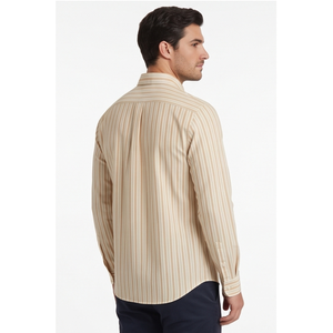 Camisa de Vestir a Rayas para Hombre, Manga Larga, Popelina de Algodón, Estilo Casual Elegante, Antiarrugas, 140g, Impresión Serigráfica - Product Image 4