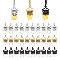 Flacon diffuseur d'huiles essentielles en verre transparent de 10 ml pour voiture, à suspendre, emballage en gros