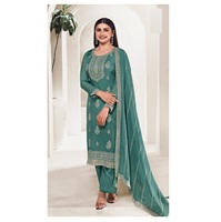 Traje de Salwar Kameez de seda de Organza pesada para mujer, ropa de Salwar Kameez pakistaní para festivales y fiestas