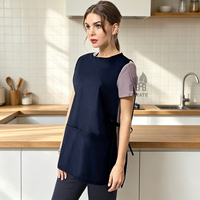 Tablier unisexe imperméable de type Cobbler avec logo personnalisé, tablier gilet avec liens latéraux ajustables et poches pour le personnel de salon, serveurs et nettoyeurs