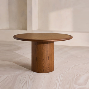 Set di <span class=keywords><strong>Tavolo</strong></span> da Pranzo e Sedie di Design Lussuoso Moderno Retrò con Base in Legno di Burl per Villa, Soggiorno e Cucina, 6 Posti - Product Image 2