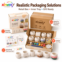 Kit de Pintura de Macetas de Cerámica para Suculentas, Personalizable, Estilo Estético para Niñas, Manualidades, Juego Educativo STEM, Idea de Regalo de Cumpleaños