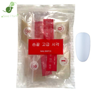 Faux ongles A09, couvrance totale, forme longue ovale <span class=keywords><strong>amande</strong></span>, 500 pièces, standard coré<span class=keywords><strong>en</strong></span>, sac PP, couleur naturelle transparente, style clair, <span class=keywords><strong>en</strong></span> ABS - Product Image 1