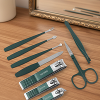 Longhui – Kit professionnel de coupe-ongles 9-en-1 en acier inoxydable, ciseaux à ongles épais, outil de manucure spécialisé