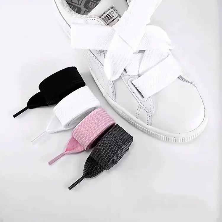 เชือกผูกรองเท้าลูกไม้สีขาวขี้ขลาด DIY แบบกำหนดเอง
