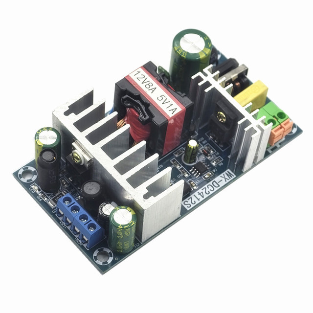 100W Dual Output Switching Power Supply Board 12V 8A,5V 1A SMPS Module  Double Output Without case AC-DC SMPS