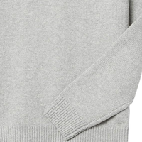 Pull décontracté pour homme confortable à demi-zip en gris - Parfait pour les superpositions d'automne et d'hiver