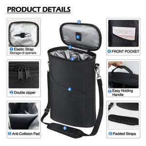 Fashion 2 Bottles <b>Cooler</b> <b>Backpack</b> Leak-Proof Insulation Padded Design for Wine Storage - Product Image 3