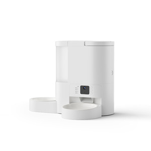 Dudupet Distributeur automatique de nourriture et d'eau pour chats et chiens, forme arrondie avec contrôle par application, conception détachable F13V - Product Image 1