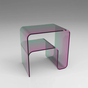 Nouvelle Table d'appoint coloré acrylique meubles plexiglas pmma salon meubles Transparent moderne à côté de la table - Product Image 4