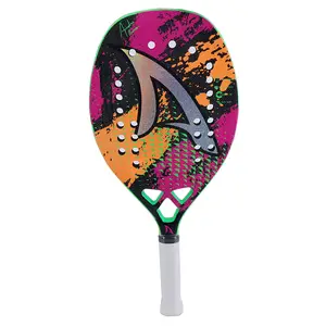 梅洛斯沙滩网球拍碳纤维表面带EVA记忆泡沫核心网球拍