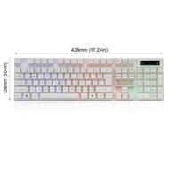 Factory Wholesale Price New K310 LED Backlit USB Wired Gaming Keyboard 104 Keys Floating Keycaps