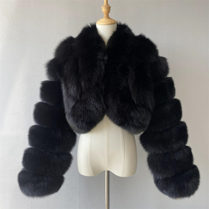 Jxwatcher Thick Fashion Fluffy Real Raccoon Dog <strong>Fur</strong> <strong>Coat</strong> Cropped Style Full Sleeves Custom Luxury Warm Women <strong>Vintage</strong> <strong>Fur</strong> <strong>Coats</strong> - Product Image 6