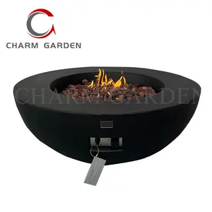 Modern Stylish In stock and Ready to Ship Outdoor Gas Fire bowl Cement Fire Table Outdoor Fireplace