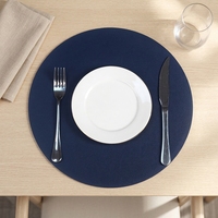 Set de table rond de luxe en PVC lavable, isolant thermique, imperméable et anti-taches pour hôtels et restaurants