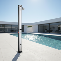 Colonne de douche solaire autoportante 2 modes pour piscine, plage, patio