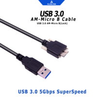 Kabel Kamera Industri 1M USB 3.0 ke Micro B dengan Sekrup Pengunci