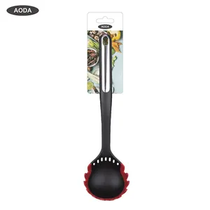 Kitchen Accessories Black Nylon Silicone Pasta Fork Spaghetti Server Strainer Serving Spoon