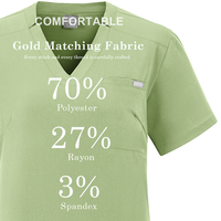 Ensembles d'uniformes d'allaitement professionnels pour femmes Ensemble de gommages Uniformes d'infirmière pour haut et pantalon de médecin hospitalier avec col en V à poches multiples