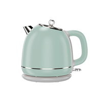 Bouilloire électrique rétro de haute qualité de 1,8 litre, double paroi, nouveau design, chauffe-eau avec contrôle de la température pour un usage domestique
