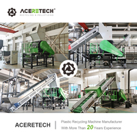 Mesin Penghancur Plastik ACERETECH 500-800KG/H Akurasi Tinggi dengan Pompa Gearbox Mesin untuk Kontrol PLC GF800/1600 160KW