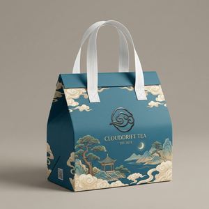 Custom Disposable Takeaway Thermal Insulation Handled <b>Backpack</b> Zipper Closure Aluminum Foil <b>Cooler</b> Bag Non-Woven Polyester Bag - Product Image 1