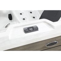 Bain à remous extérieur de luxe - Spa en acrylique pour 7 personnes avec jets de massage corporel complet, éclairage d'ambiance LED et certification CE/ETL.
