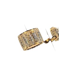 Lustre en cristal pour bar, vestiaire, table à manger, luminaire suspendu créatif de style moderne minimaliste à trois têtes, LED or/argent