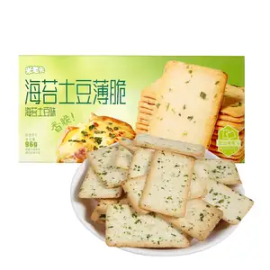 Directo de fábrica Uncle Pop recién enumerado Thin Crackers Galletas Algas marinas Potato Sabor Cracker Crispy