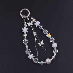 Papillon fleur cristal Girly Ins Style créatif accessoire sac porte-clés pendentif de grande valeur - Product Image 6
