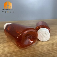 Bouteille ovale en plastique PET vide de 8 oz pour médicaments liquides, sirop, médicaments contre la toux avec couvercle CRC en stock
