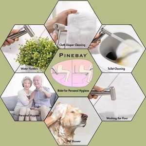 PINEBAY Best Price Bathroom <strong>Muslim</strong> <strong>Shower</strong> Handheld <strong>Shattaf</strong> Bidet Wall Mounted Toilet Brass Bidet Sprayer - Product Image 6